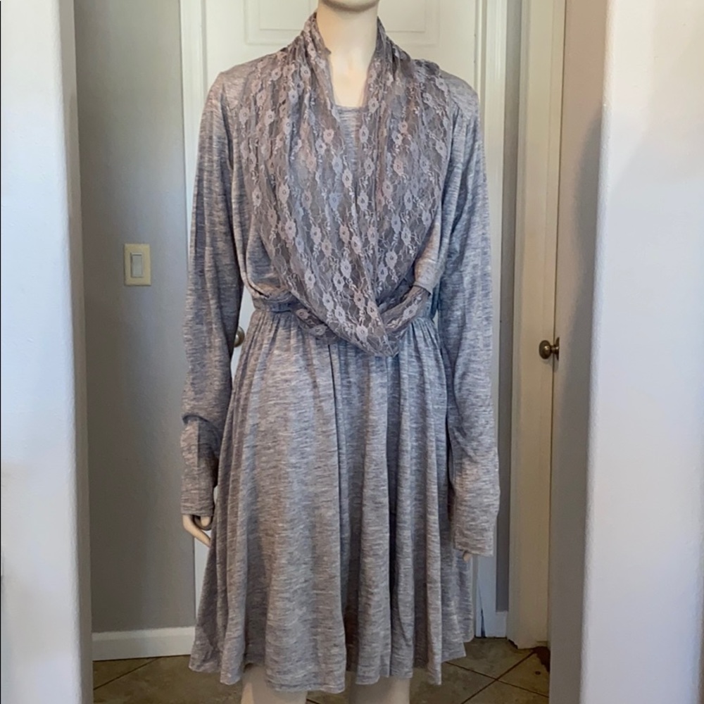 NWT Anthropologie a’reve sweater dress with scarf - Picture 1 of 8